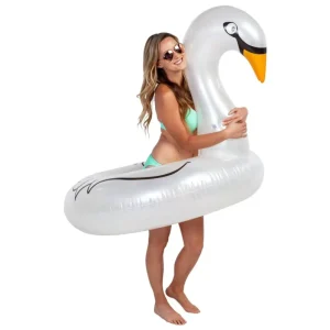 PVC Swan Shaped Inflatable Swimming Rings for Women