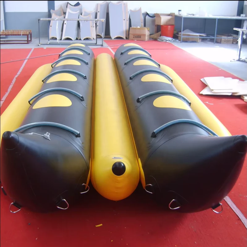 Barco Banana Inflável de PVC para 3-10 Pessoas - Equipamento de Desporto Aquático ao Ar Livre