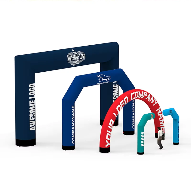 Arco d'ingresso gonfiabile in PVC, semplice, con anelli a D per i tuoi banner