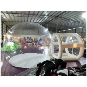 PVC Tent for Kids Party Transparent Inflatable Bubble House With Tunnel Dome for Wedding Decor