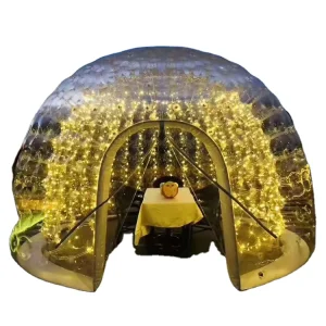 Tenda Dome Bubble Igloo Pop-up Impermeabile per Eventi in PVC Trasparente per Bambini e Ristoranti