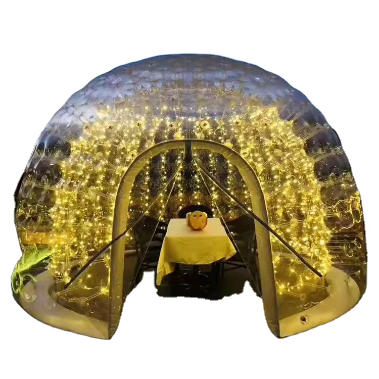PVC Transparent Kids Party Restaurant Pop up Waterproof Igloo Event Bubble Dome House Tent