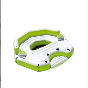 PVC Ultra dickes großes aufblasbares schwimmendes Bett aufblasbare Schwimmreihe Eltern-Kind Wasser aufblasbare Matte
