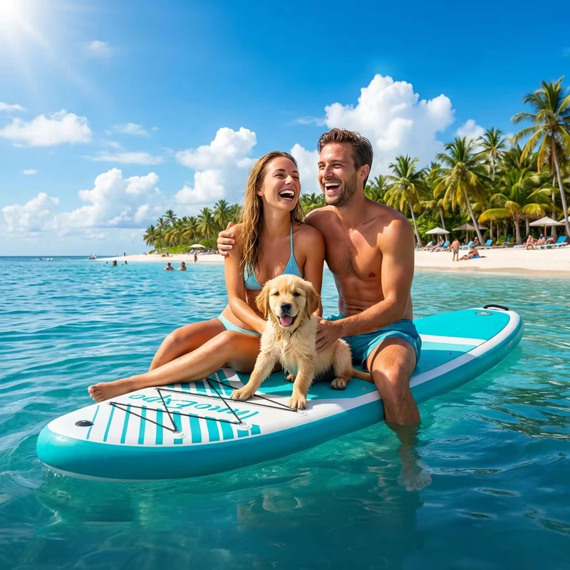Tabuleiros Infláveis de Stand Up Paddle para Brincadeiras Aquáticas e Acessórios de Surf