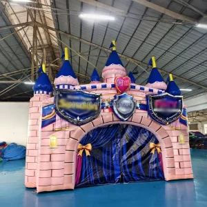 Latar Belakang Istana Balon Inflatable Istana Kota untuk Anak-anak Pameran Acara