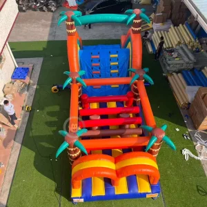 Palm Tree Inflatable Obstacle Course Sports Challenge Game Juegos Carnival Games