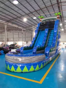 Palm Tree Tropical Custom Bounce House 22 ft Inflatable Water Slide Waterslide with Blower