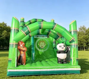 Panda Inflatable Castle Bouncy Slide for Children Jumping Park Slide for Outdoor Party