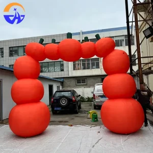 Decoración de Entrada de Parque Arco Inflable de Calabaza para Festival Temático de Caricatura, Tela Oxford Duradera, Fácil de Montar