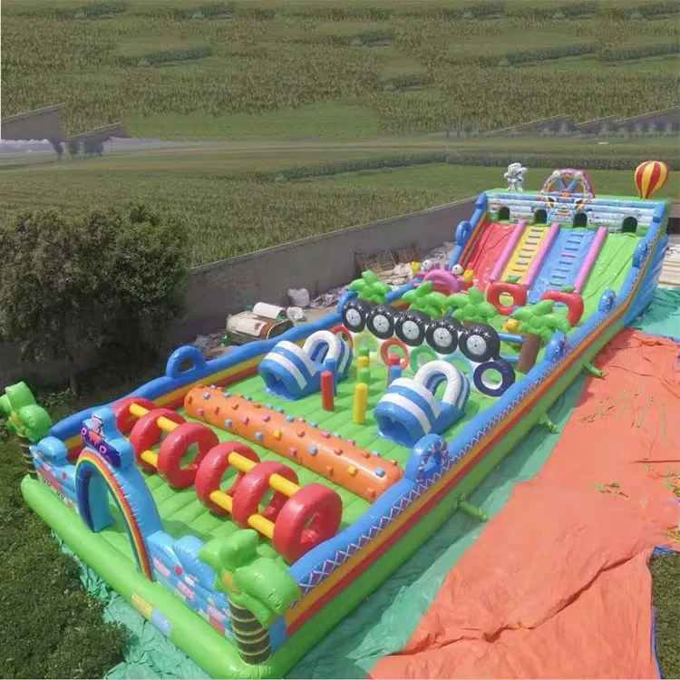 Parque de atracciones inflable, ciudad de diversión inflable gigante, gran combo inflable de rebote al aire libre