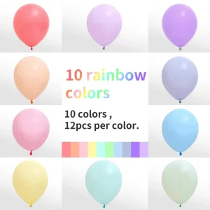 Palloni da festa 120 pezzi 30 cm palloni in lattice pastello arcobaleno per lauree, matrimoni, compleanni, decorazioni natalizie
