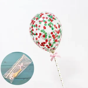 Adornos de pastel con globos de fiesta de 5 pulgadas, globos de confeti de látex coloridos