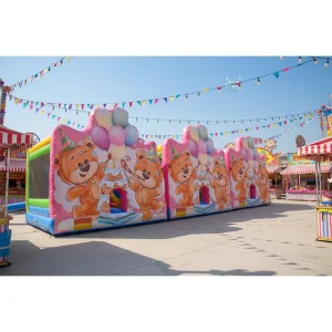 Party Bear Bouncing Castle Inflatable Outdoor Commercial Inflatable Bouncy Castle with Slide for Kids Birthday Party