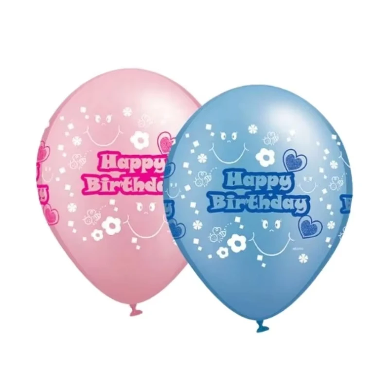 Ballon en latex personnalisé avec logo imprimé pour décoration de fête, joyeux anniversaire, lettres anglaises de l'alphabet