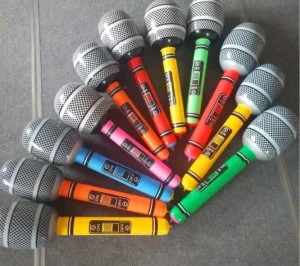 Party Decoration Inflatable Microphone Custom Logo PVC Advertising Inflatable Toys Accessories