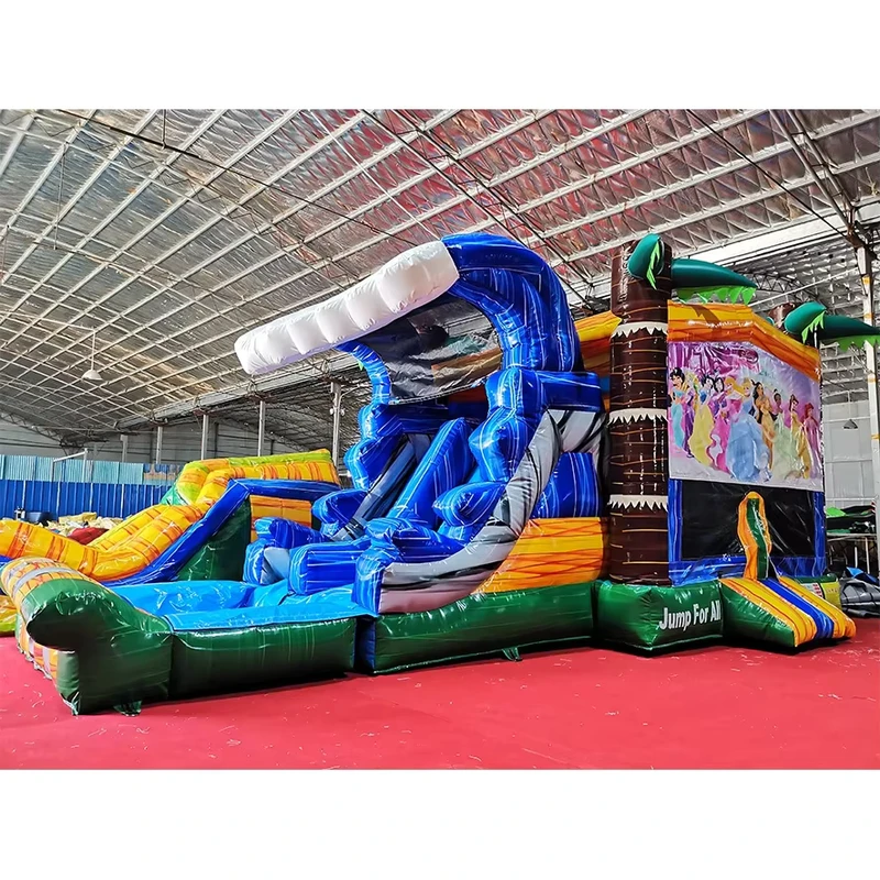 Party Equipment Rentals Bouncers Jumpers Inflatable Bounce House Palm Tree Princess Banner Pasta PVC Material Customizable