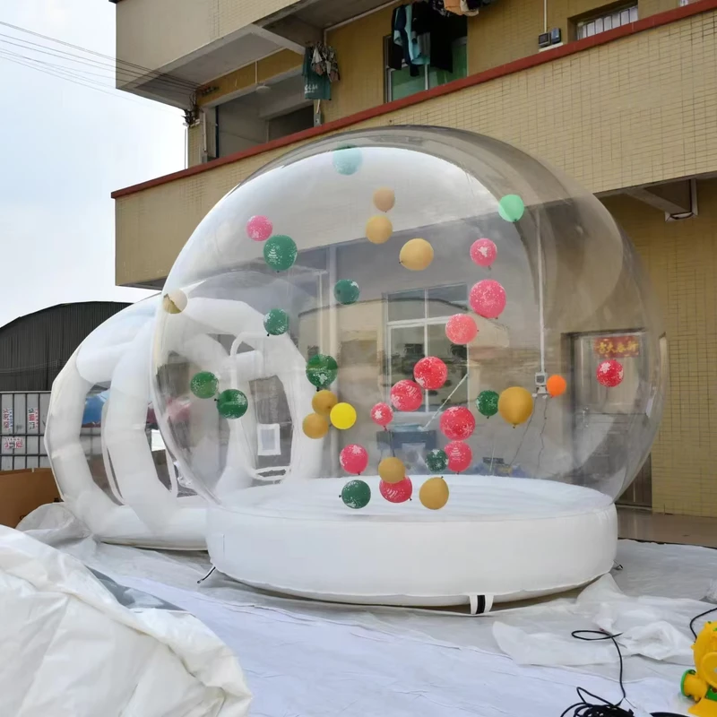 Lều bouncy dome trong suốt PVC cho sự kiện tiệc, nhà bóng glamping