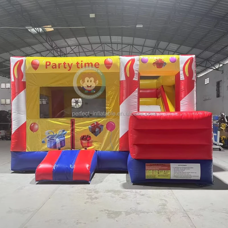 Regalo de Fiesta Inflable con Tobogán Castillo Inflable Comercial