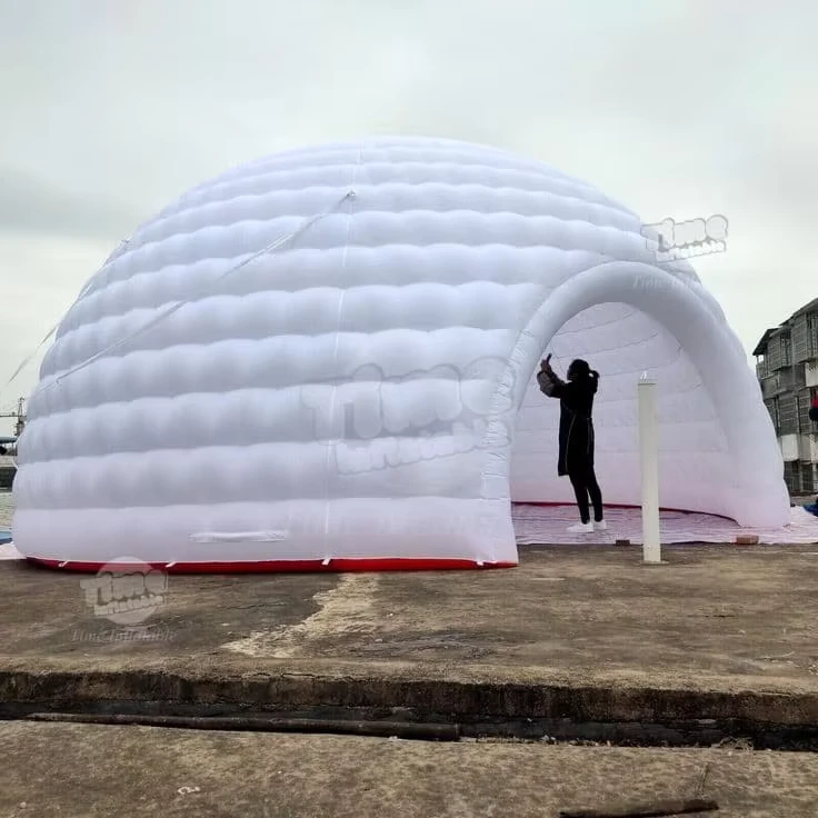 Tenda Inflável em Forma de Igloo para Festas - Tenda Dome Inflável com Iluminação LED, Anti-congelante, Marquee Igloo