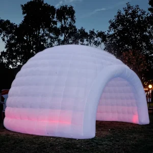 Party Inflatable Oxford Dome Igloo Tent LED Lighting Portable Inflatable Marquee Snow Igloo Dome Tent