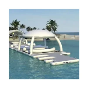 Isla flotante para fiestas, plataforma flotante inflable, isla de agua