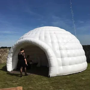 Domo de burbujas de nieve LED personalizado para fiestas con tienda iglú inflable para niños