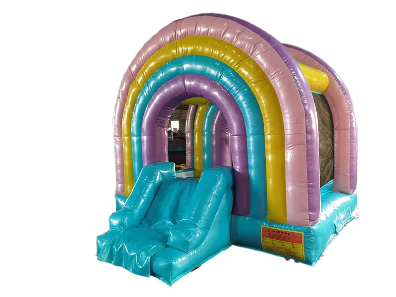 Party Rental Equipment Toddler Commercial Inflatable Glitter Rainbow Bounce House