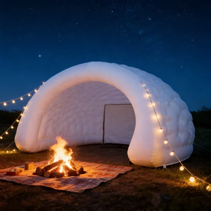 Tenda Gonfiabile per Eventi di Noleggio per Feste con Luce LED Grande Tenda Circus Gonfiabile Igloo in Vendita Commerciale