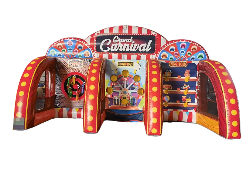 Sewa Pesta Inflatable Komersial 3 dalam 1 Permainan Karnaval Bounce House Kastil Lompat untuk Anak-anak dan Dewasa