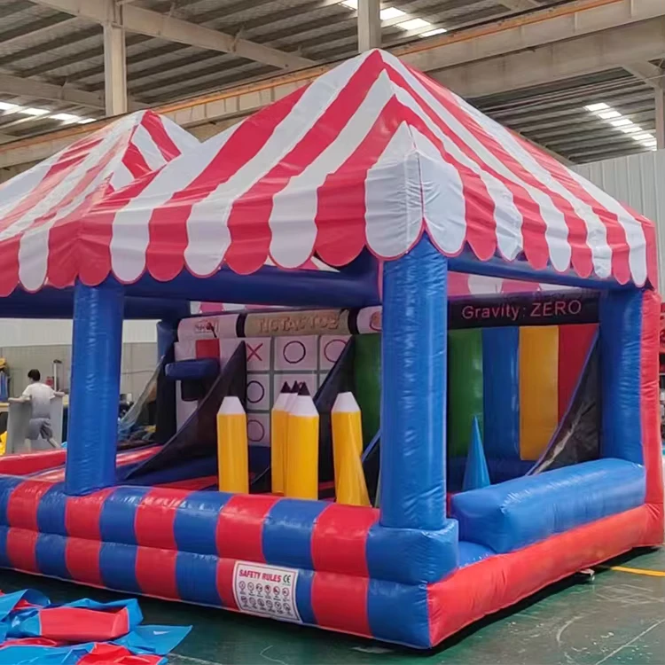 Penyedia Acara Permainan Rekreasi Luar Ruangan, Booth Permainan Karnaval Inflatable untuk Anak-anak dan Dewasa