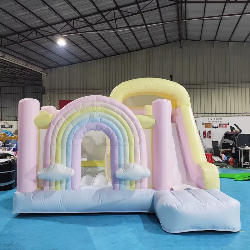 パステルカラー バウンスハウス インフレータブル ジャンピングキャッスル インフレータブル バウンサー レンタルパーティー ウェディング用
