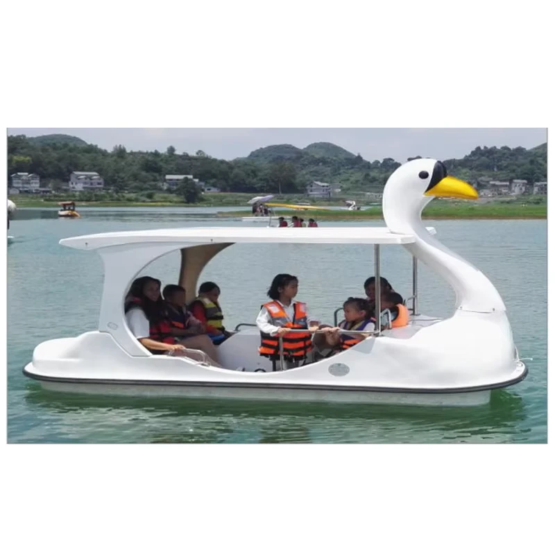 Tretboot Wasserpark-Ausrüstung für 4 Personen, maximiert Sicherheit und Spaß mit anpassbarem, mehrfarbigem Schwan-Tretboot