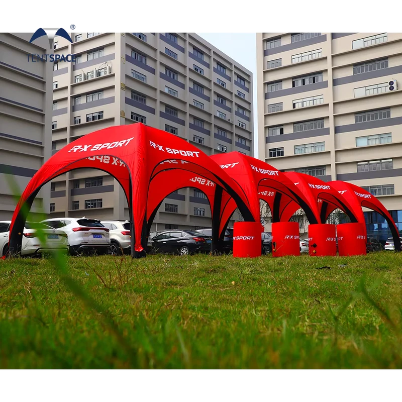 Tenda Acara Inflatable Pribadi Spider Air Tube Dome dengan Cetakan Kustom untuk Acara Luar Ruangan