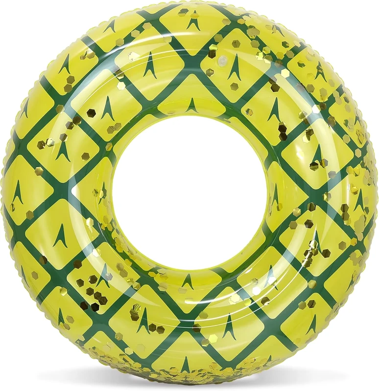 Pineapple Inflatable Float Tube Inflatable Swim Ring Heavy Duty UV Resistant Inflatable Tube Pool Float for Kids & Adults