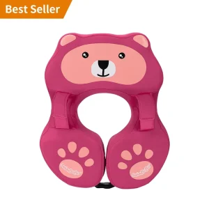 Pink Bear Circle GB6675-2014/CE/EN71/CPC Baby Non Inflatable Newborn Float Swimming Ring
