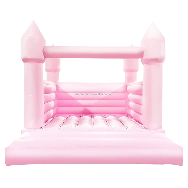 Lâu đài nhảy hồng 13.5x11.5 FT lớn, bouncy cho tiệc sinh nhật, trang trí đám cưới cho thuê