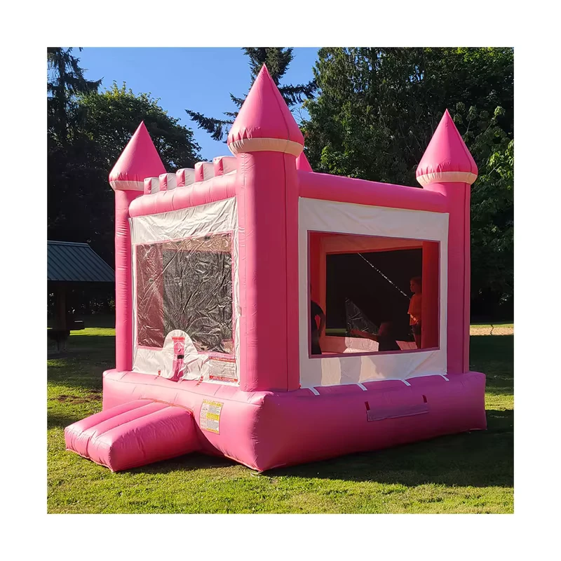 Roze Commerciële Springkasteel Inflatable Bouncy Castle Bouncer met Blazer