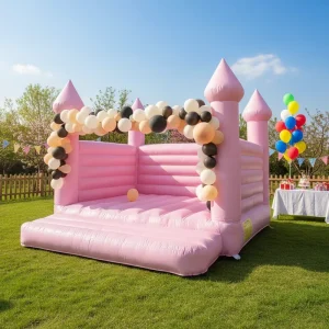 Pink Commercial PVC Bouncy Castle Inflatable Bounce House 10 Person Warranty Wedding Birthday Event Outdoor Indoor Blower