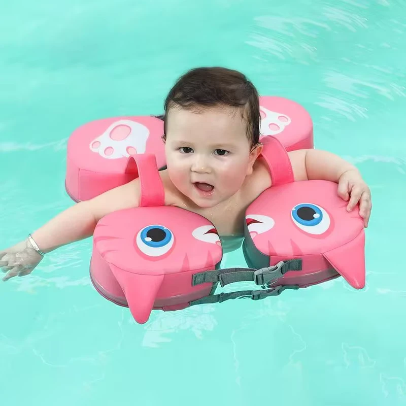 Pink EPE Baby & Child Swim Rings Underarm Float Non-inflatable Eco-Friendly Durable Waterproof Portable Safety Swim Aid