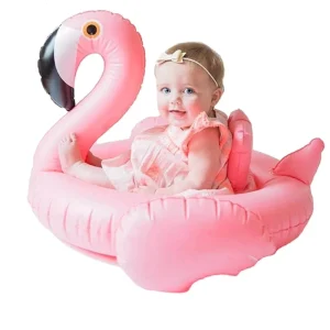 Pink Flamingo Baby Swim Ride On Float Swimming Pool Toys Inflatable Swimming Ring for Kids