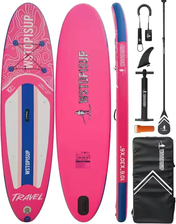 SUP Gonfiabile Rosa con Pagaia SUP e Deck Antiscivolo Ultra Leggero