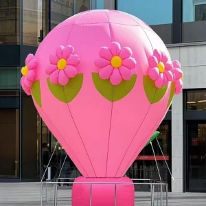 Pink PVC Giant Hot Air Balloon Inflatable Model Outdoor Decoration