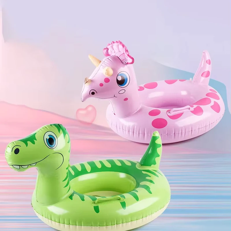 Pink and Green Dinosaur Baby Swimming Pool Float Inflatable Eco Friendly Portable Safety Kids Creative Pool Toys