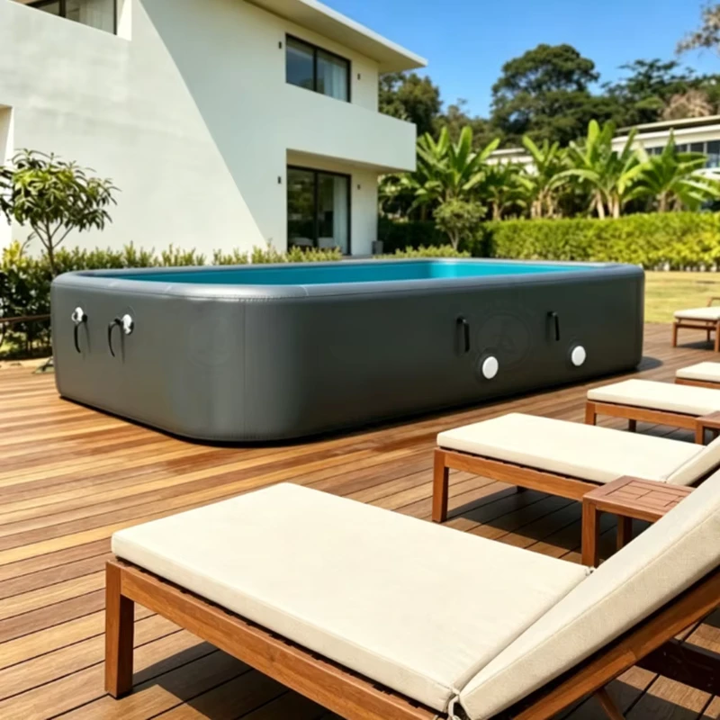 Piscinas สระว่ายน้ำพองขนาดใหญ่ที่ทนทานสำหรับเด็กและผู้ใหญ่ แบบพกพา Drop Stitch DWF