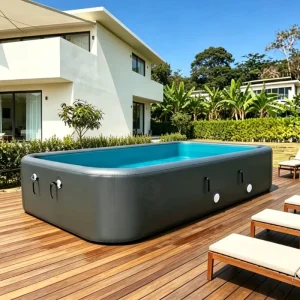 Piscinas Customized Size PVC Inflable Pool Rectangle Above Ground Inflatable Pool Outdoor Swimming Pool Water Pool for Kid Adult