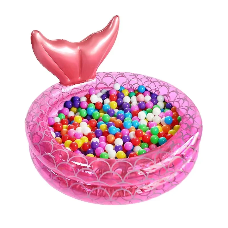Piscina inflable, pelotas de playa, casa burbuja inflable, piscina inflable de sirena para niños