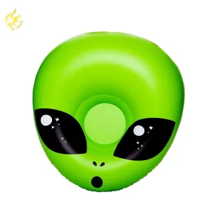 Flotador inflable de alienígena de plástico para piscina al aire libre, diversión acuática para adultos y niños