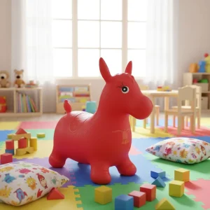 Kunststoff-PVC-Hüpfpferd für Kinder Weiches Tier Bouncy Ride-on-Spielzeug Sicher Anti-Burst Spielgerät für drinnen und draußen