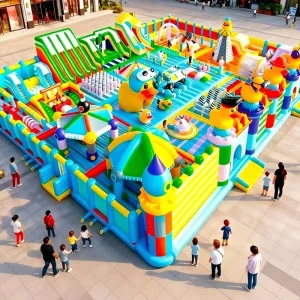 Plato 0.55mm PVC Tarpaulin Inflatable Obstacle Course Bouncy Castle Commercial Kids Jumper House Slide Combo