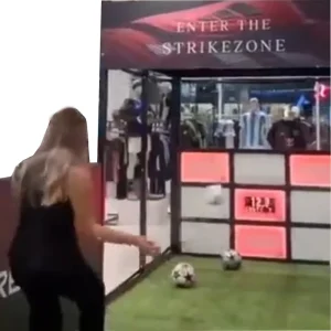 Playing Football on the Display Screen Nine Grid Football Scoring Points While Playing Football Interactive Games Event Games